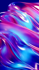 Sleek 3D waves in vibrant neon hues.Digital art for backgrounds, advertising, covers, wallpapers and other modern projects. For web and printing.