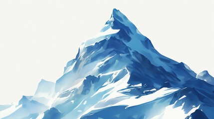 Montanha no fundo branco - Ilustração