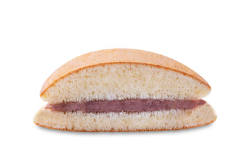 Dorayaki, japanese red bean paste pancakes on a white isolated background - 783252838