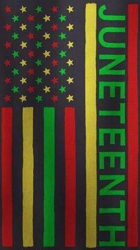 Juneteenth Vertical Flag Loop