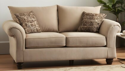 A-Cozy-Loveseat-With-Soft-Fabric-Upholstery-And-Pl- 2
