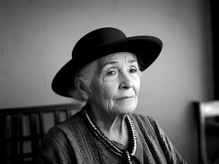Black and White Portrait of a Woman