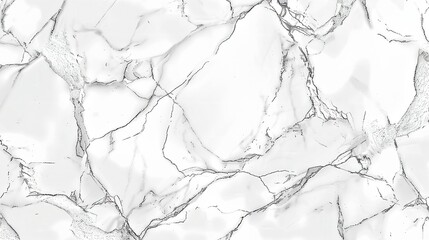 Glossy marble texture, white with veins, seamless, 2D flat, perfect for 3D design, angled side view.