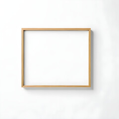 Frame mockup, light wood, white background, horizontal