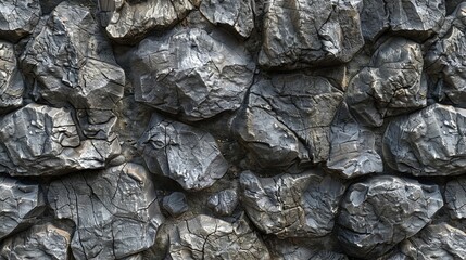 Rough stone surface, grey shades, seamless, 2D flat texture, for 3D modeling, close-up perspective.
