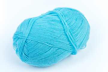 Knitting yarn isolated on a white background.