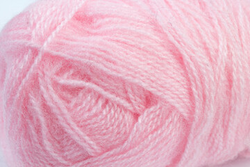 Knitting yarn isolated on a white background.