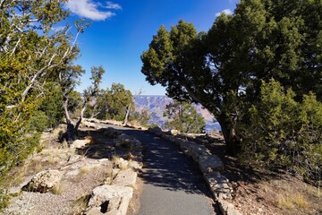 Trail along the South Rim of the Grand Canyon.