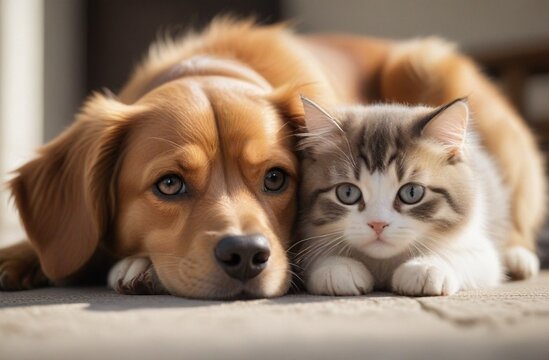 Stunning photos of your beloved cat and dog, best friends for life, in high resolution.