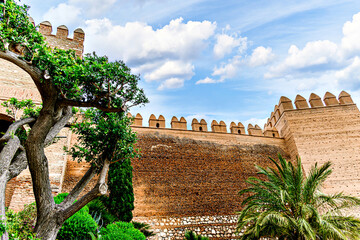 Views of the beautiful Monumental Complex of La Alcazaba in Almeria, Spain	