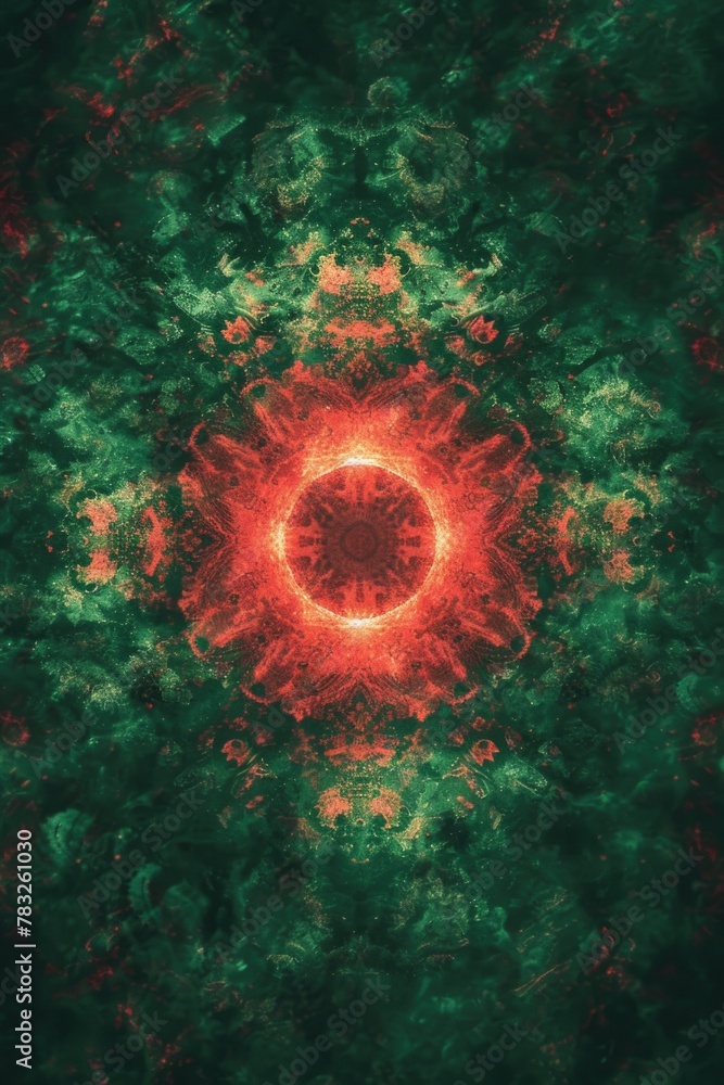 Poster a vibrant abstract painting of a circle. suitable for artistic projects