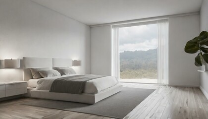 modern living room with fireplace,interior, room, bedroom, bed, home, furniture, hotel, AI generat 