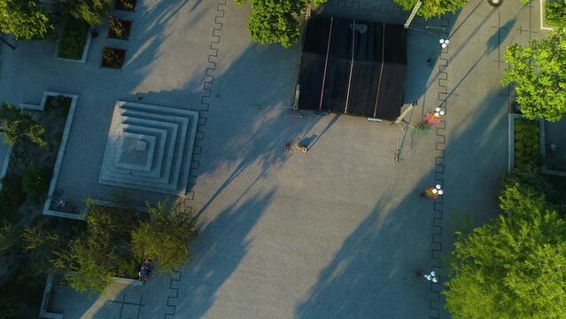 Plac Wolnosci Centrum Biala Podlaska Downtown Aerial View Poland