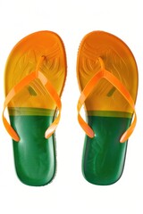 Colorful pair of flip flops, perfect for summer advertising