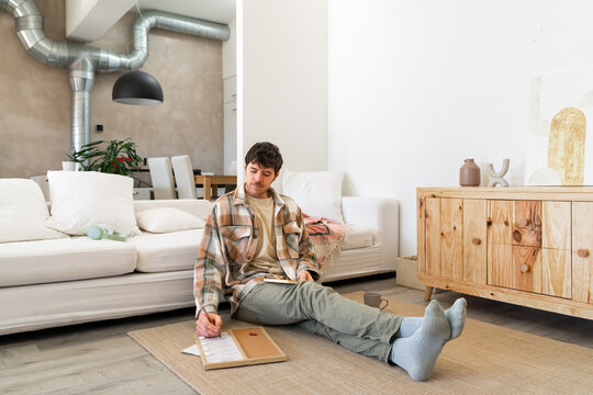 Man planning week