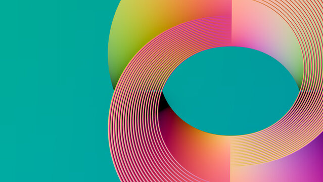 Bright color geometric hole.