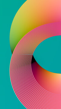 Bright color geometric hole.