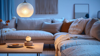 Fototapeta na wymiar Effortless Chic. Embracing Modern Scandinavian Living Room Design