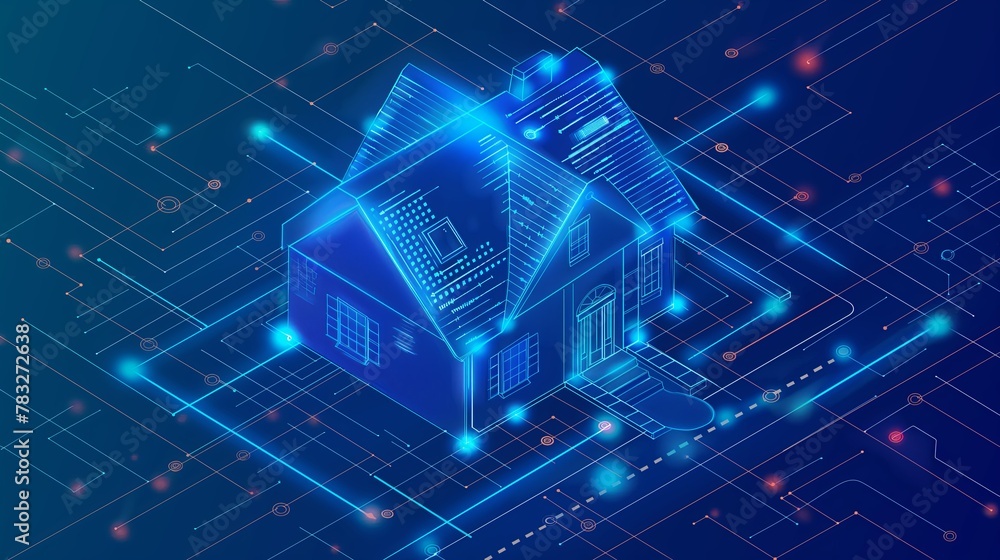 Aufkleber a smart home environment with interconnected iot devices