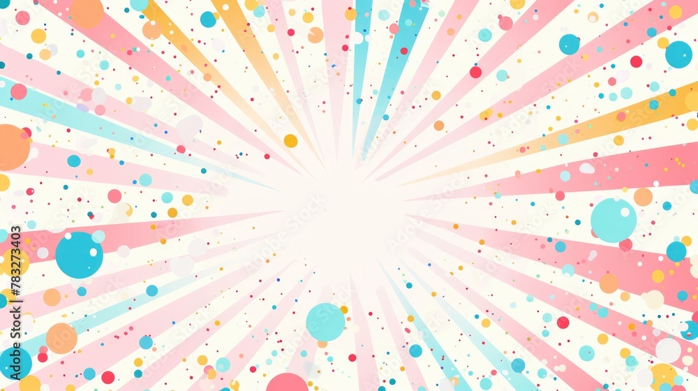 Poster a vibrant background filled with bubbles and confetti. perfect for festive designs