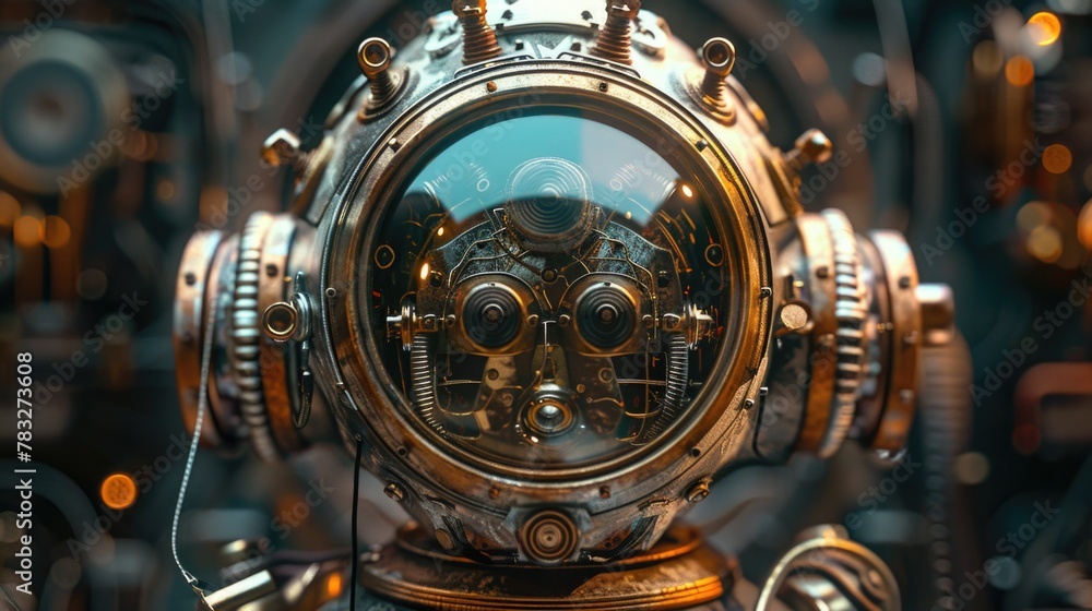 Fototapete a detailed close-up of a clock on a stand. suitable for time management concepts