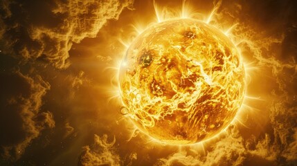 Obraz premium Sun shining through clouds, perfect for weather or nature concepts