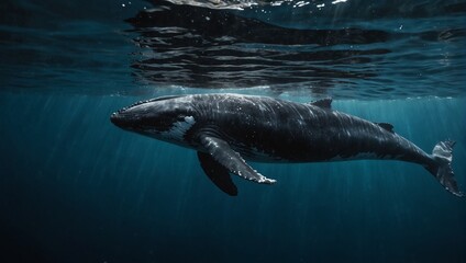 Obraz premium whale in the water