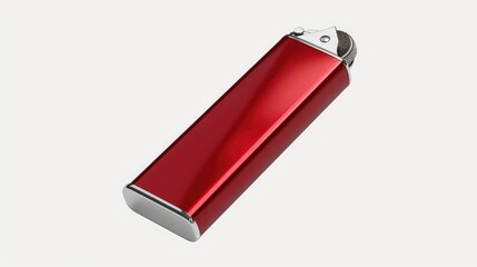 Close up of a lighter on a plain white background, perfect for various design projects
