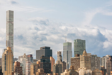 Clouds over New York City buildings
