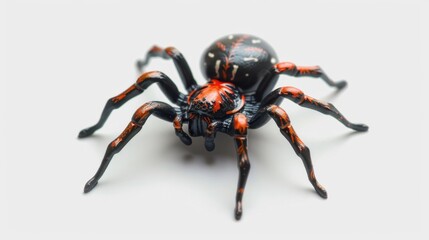 Detailed close-up of a spider on a white background. Suitable for science or nature projects