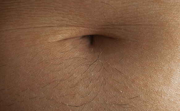Navel Belly Hair Close-up Texture
