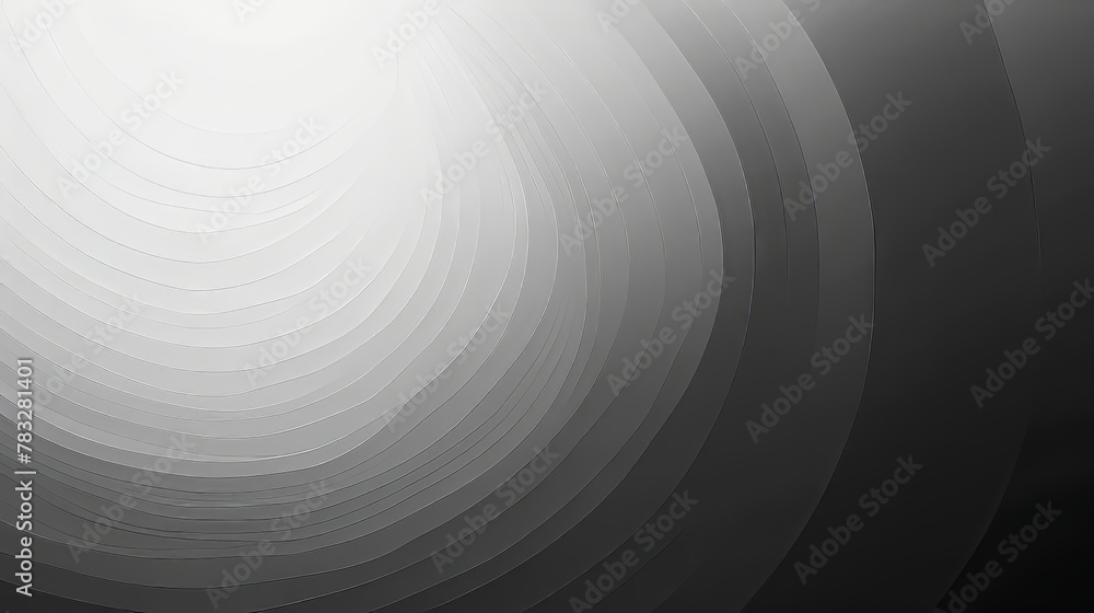 Poster a grayscale gradient with a soft radial effect, creating a sense of depth and movement