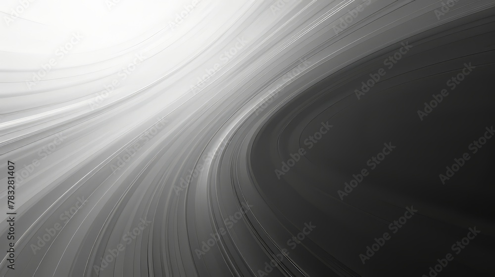 Poster a grayscale gradient with a soft radial effect, creating a sense of depth and movement