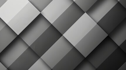 A minimalist composition with overlapping diamonds in shades of gray, creating a sense of harmony - obrazy, fototapety, plakaty
