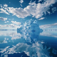 Fototapeta na wymiar Massive iceberg drifting in ocean