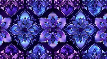 A seamless pattern featuring analogous colors such as purple, blue violet, and violet, adding a cohesive and visually appealing element to designs