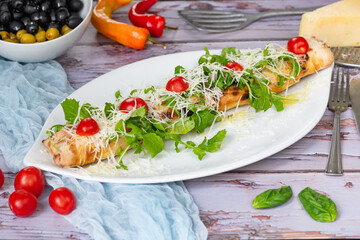 pizza baguette