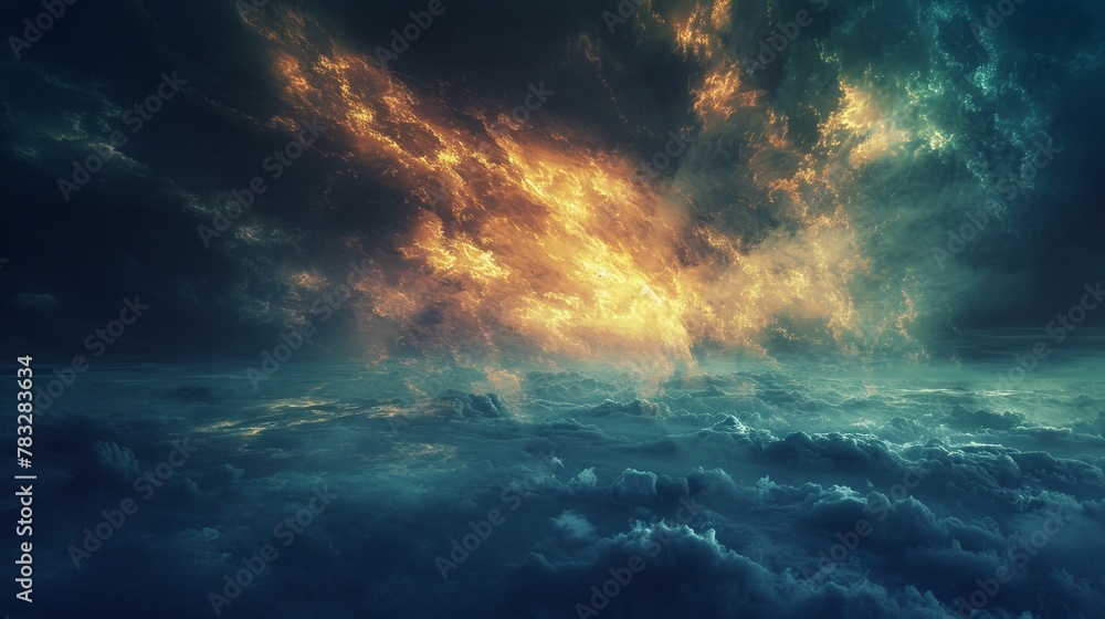 Poster atmospheric grainy gradient effect for atmospheric compositions