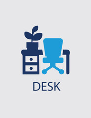 Remote Work. Line Symbol at the Desk Designer-Freelancer. Icon in Outline Style From the Set Icons of Coworking and Workplace or Workspace. Custom Vector Pictogram Editable Stroke