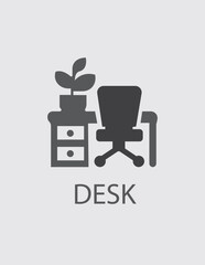 Remote Work. Line Symbol at the Desk Designer-Freelancer. Icon in Outline Style From the Set Icons of Coworking and Workplace or Workspace. Custom Vector Pictogram Editable Stroke