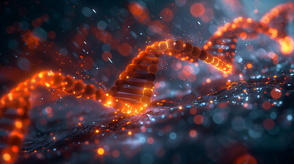 Life's Blueprint: Vibrant DNA Helix Visualization