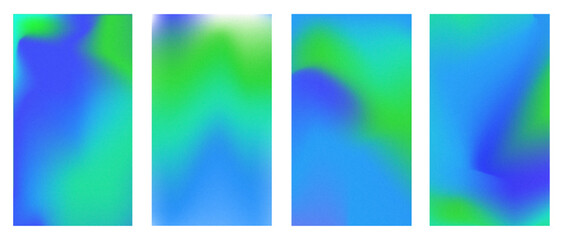 blue green gradient wave with noise set 