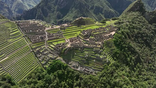 Machu Picchu, Peru. Aerial view
