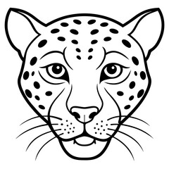 leopard head vector
