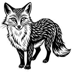 illustration of fox logo icons vector illustration