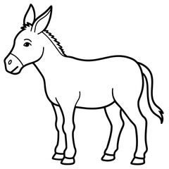 donkey isolated on white background