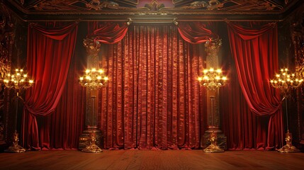 Luxurious awards banquet background with exquisite details and fine craftsmanship