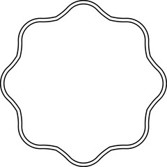 wavy round  outline.         