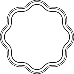 wavy round  outline.         