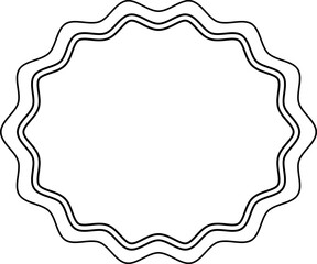 wavy round  outline.         